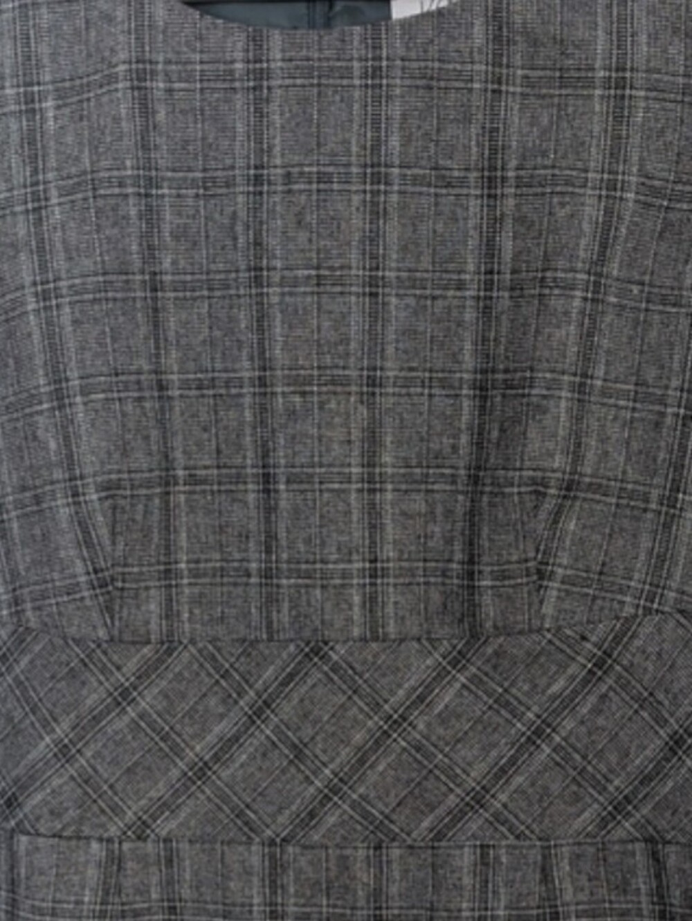 Kasper Gray Plaid Midi Sheath Dress XL